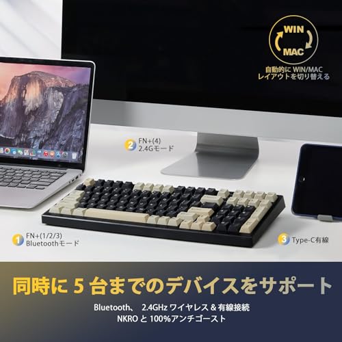 YUNZII YZ98 99 キー メカニカル キーボード の商品画像 3