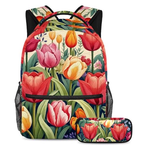 Sac à dos tulipe pour les voyages et la randonnée des adolescents