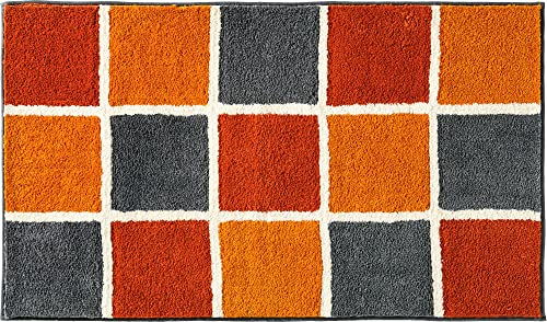 REDBEST Badematte, Badteppich, Badvorleger karo Los Angeles - rutschhemmend, Flauschiger Flor,...