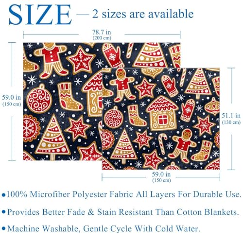 Couverture de Noël en microfibre légère de qualité supérieure - 4
