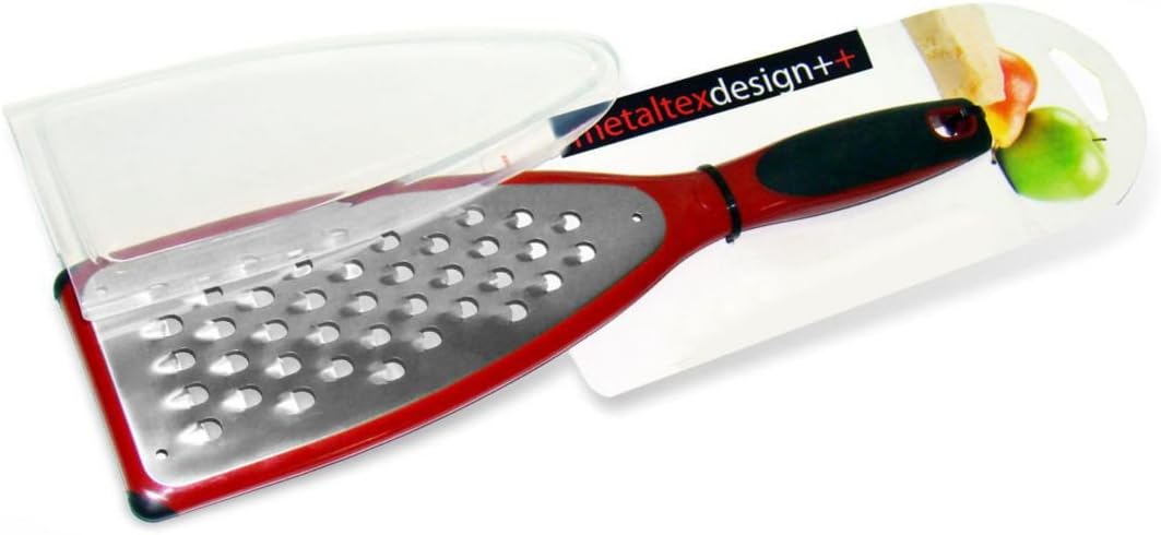 Metaltex Design Plus Diamond Grater Coarse Cut with Blade Protector and Soft Touch Grip Handle