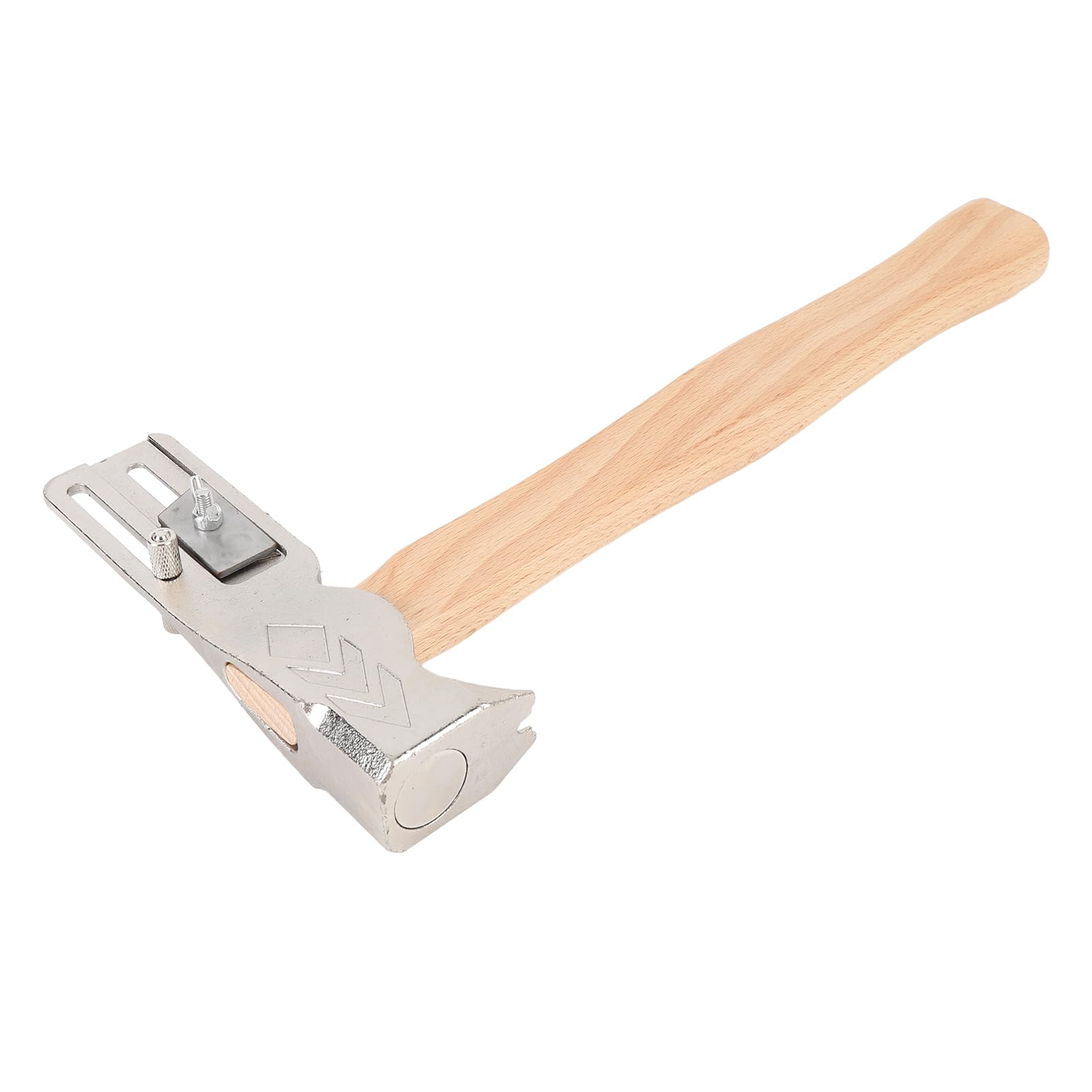 Sxhlseller Martillo Magnético Multifuncional para Techos |Hacha Ergonómica con de Madera con Garra para Clavos y Calibre Deslizante para Construcción y Reparación de Techos, Forjada a Prueba de