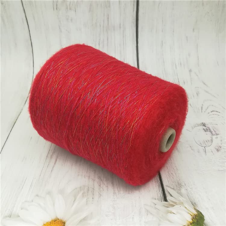 Hilo de Mohair de 500g para tejer, hilo de ganchillo fino y brillante, hilo de punto de lana, hilo de felpa hinchado, bufanda de hilo, suéter