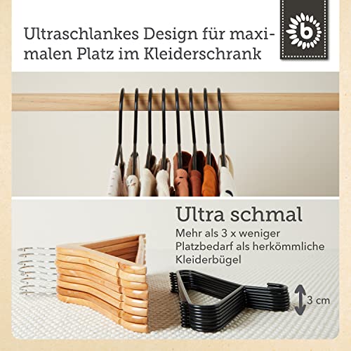 Bieco Kinder Kleiderbügel Kunststoff, Schwarz, 8 Stück – Ansicht 3
