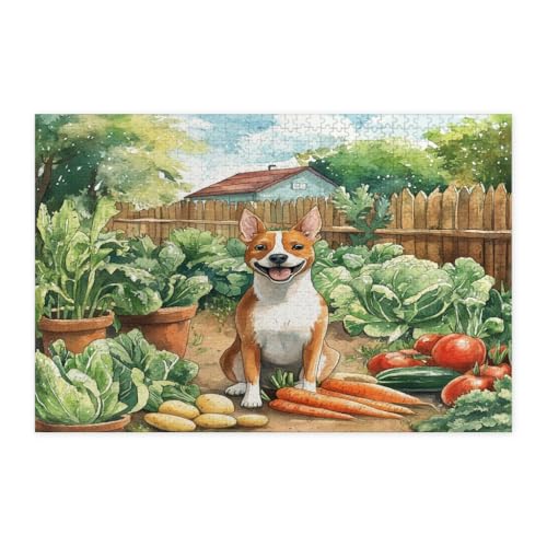 Rompecabezas de jardinería de perros decorativo para regalar a adultos creativos