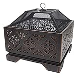 Pleasant Hearth OFW118S fire Pit, Rubbed Bronze