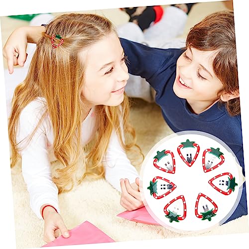 Clips à cheveux fille UPKOCH x75 : assortiment d'épingles mignonnes fraise - 4