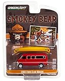 Toy Cars 1969 Club Wagon Van Red w/Canoe on Roof Care Will Prevent 9 Out of 10 Forest Fires! Smokey Bear Series 1/64 Diecast Model Car by Greenlight 38020 D