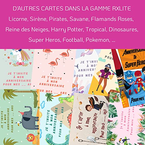 RXLITE NOUVEAUTE KIT CREATIF DE 10 CARTES D'INVITATION ANNIVERSAIRE A GRATTER THEME DANSEUSE EN FRANCAIS: 10 CARTONS, 10… - Image 8