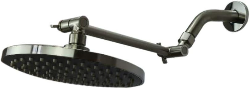 KAJIABELL 8 Inch Shower Extension Arm, Adjustable Solid Brass Rainfall Shower Head Extension Arm with Lock Joints, Universal Connection, Waterfall Shower Arm, Oil-Rubbed Bronze Finish