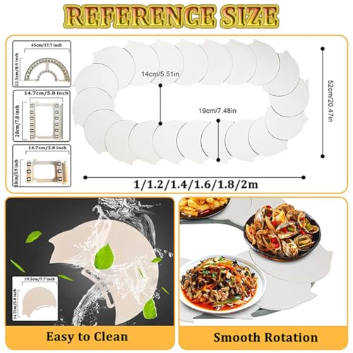 Longueur réglable pour tables : le plateau rotatif blanc moderne