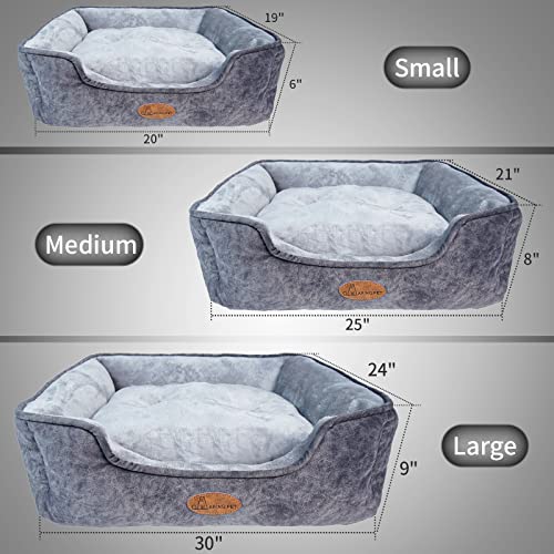 Aring Pet Cat Bed For Indoor Cats-Rectangular Small Dog Bed Washable, Soft And Cozy Plush Pet Beds For Kitten And Puppy With Anti-Slip Bottom And Carrying Strap, Small #TOP5