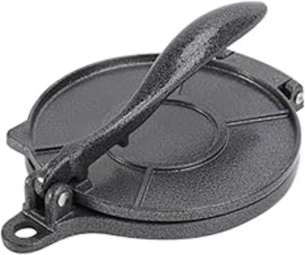 Citybaby Cast Iron Tortilla Press DIY Manual Cone Tortilla Press Tool, Tortilla Maker, Flour Tortilla Press - Tools for Making Indian Chapati Flour Tortilla Black, 16*5cm