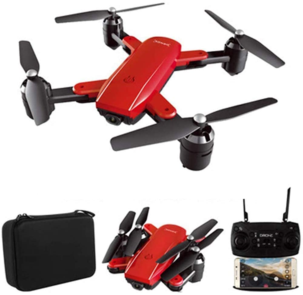 Dron dla dorosłych z kamerą 4K Pilot FPV Quadcopper Follow Me Regulowana szerokokątna kamera Wysokość Trzymaj długi zasięg sterowania (czerwony)