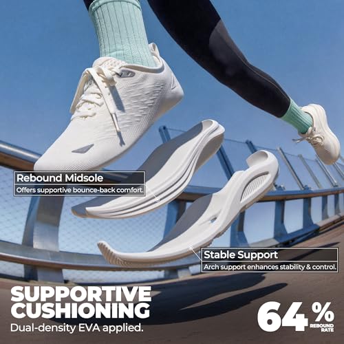 Image of ALLSWIFIT Women's Walking Shoes Cushion Running Tennis Comfortable Arch Support Breathable Lightweight Gym Workout Athletic Fashion Sneakers StediCloud Lite