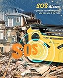 PRUNUS J-369 Wind Up Radio Solar, AM/FM Emergency Hand Crank Radio, Battery Radio with 3000mAh Power Bank, LED Torch, SOS Alarm, USB Phone Charger Perfect for Emergencies & Outdoor Survival - Image 7