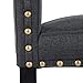 GOTMINSI Upholstered Bar Stools, Nailhead 24 Inches Counter Height Stools Upholstered Bar Stools with Solid Wood Legs, Set of 2 (Charcoal)