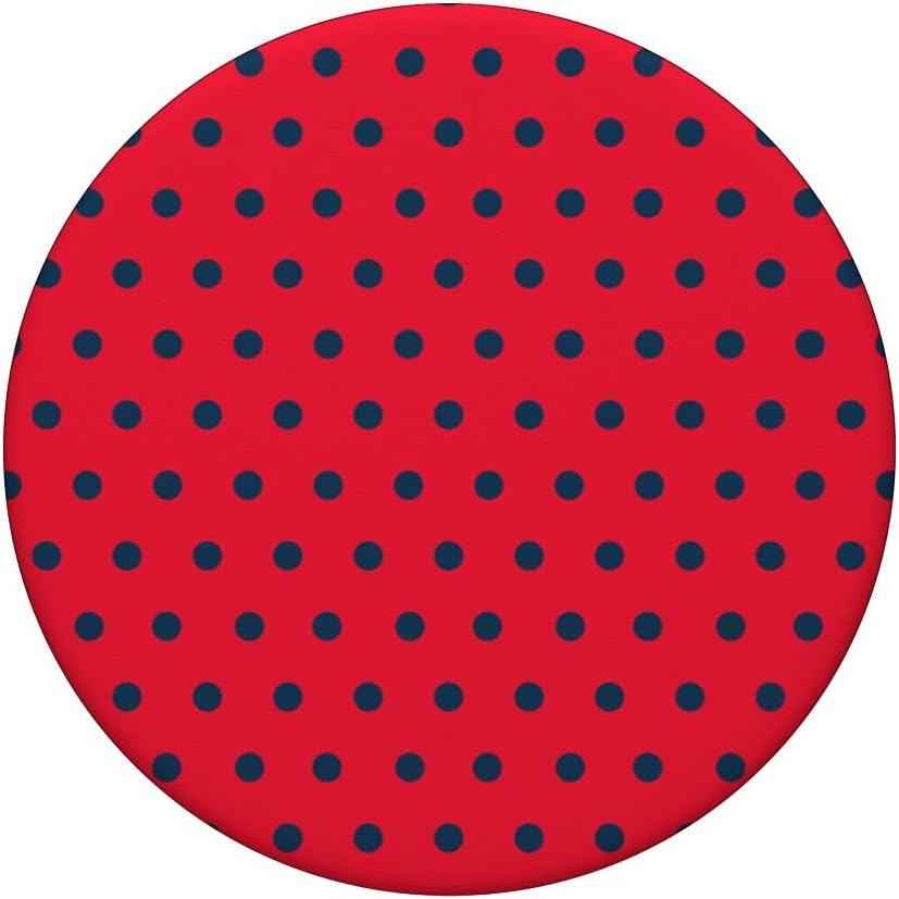 Polka Dot Red And Blue, Women And Girls Polka Dots PopSockets Adhesive PopGrip image 3