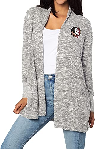 Image of chicka-d Women's Cozy Fleece Cardigan Heather Grey