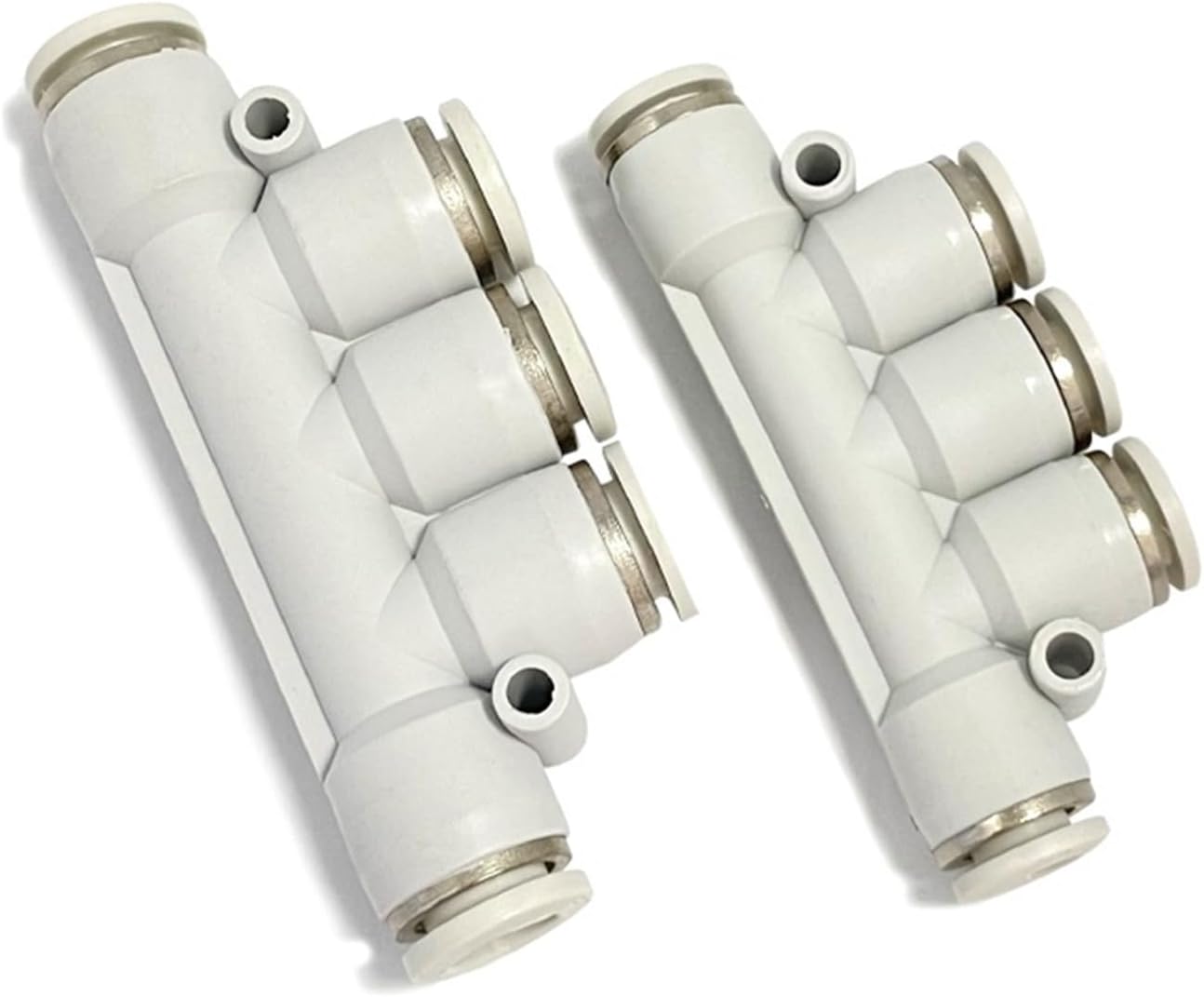 White Plastic Five-Way Quick-Plug Pneumatic Trachea Connector 5-Way Connection Outer Diameter PK-4/6/8/10/12 1Pcs(PK6)