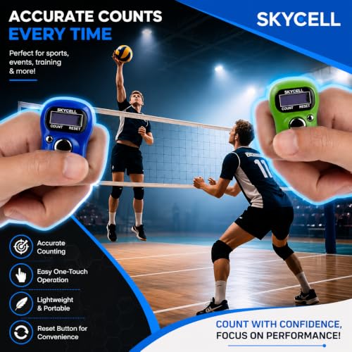Image of SKYCELL Digital Counter for Chanting Mantra 5 Pack | Finger Tally Counter with Adjustable Ring | Electronic Jap Mala Counter for Meditation, Prayer, Yoga & Spiritual Practice