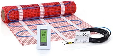 10 sqft Mat Kit, 120V Electric Radiant Floor Heat Heating System w/Aube Programmable Floor Sensing Thermostat