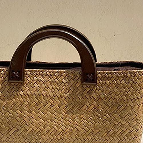 Bolso Tote de Ratan Trenzado para Mujer miniatura 3