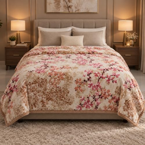 Image of ABRAZO Printed Mink Blanket, Super Soft Summer & Winter Blanket for Single & Double Bed, Warm Cozy Soft Bedding, Comforter /Dohar /Quilt (Chocolate, Single Bed, 2000 Gram)