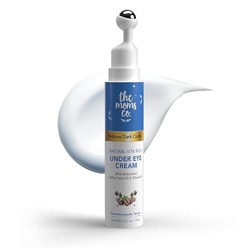 The Moms Co. Natural Vita Rich - Crema para debajo de los ojos para ojeras e hinchazón para mujeres, adecuada para pieles delicadas debajo de los