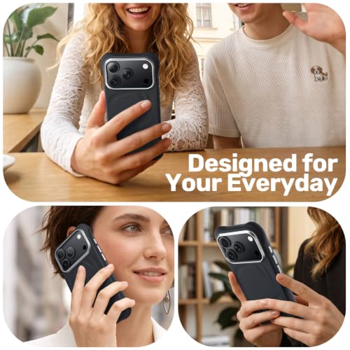 JETech Magnetische Silikon Hülle für iPhone 18 Pro/17 Pro, Schwarz – Ansicht 7