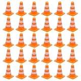 TOYANDONA Mini Traffic Cones and Road Street Signs Toys Set for Kids Educational Traffic Barricade Construction Sign Toys Interactive Safety Awareness Play