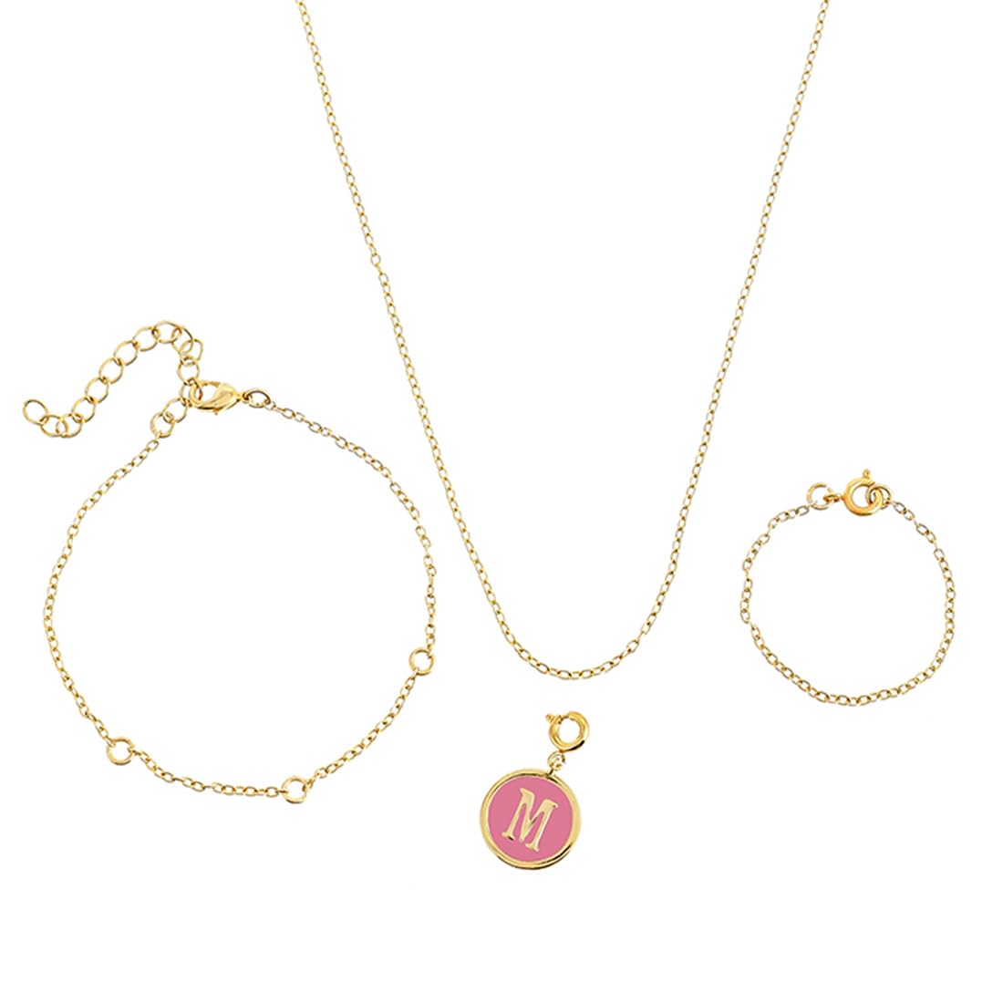 Valentine's Day Collection Alphabet M Pink Enamel Charm|Valentine Gift For Her|Gift For Wome|Gift For Her|-image-18