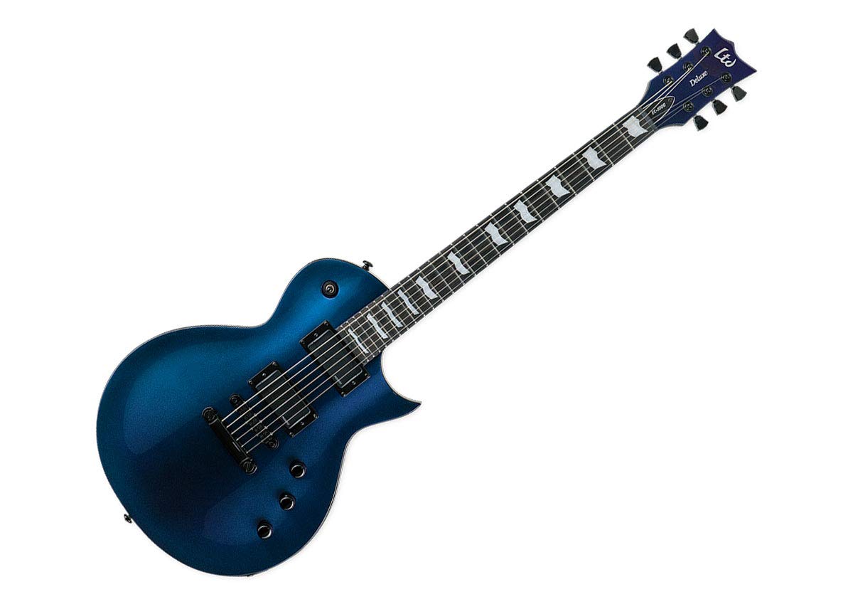 ESP 6 String LTD Deluxe EC-1000 Electric Guitar, Violet Andromeda, Right, (LEC1000VLAND)