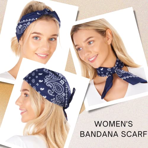 LOVARZI Bandana Blau für Herren - Halstuch - Kopftuch für Männer aus Baumwolle