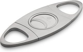 Mantello Cigars Mantello Stainless Steel Cigar Cutter Guillotine Double Cut Self Sharpening Blades
