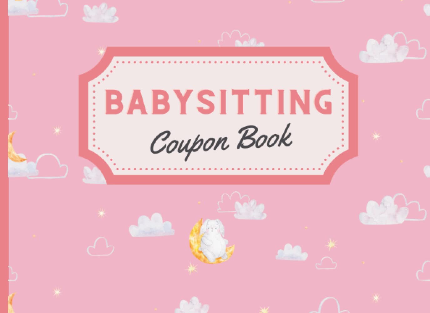 Babysitting Coupons Book: Pink cute animals theme / 50 Vouchers Coupons For Parents, Mom & Dad/ Gift Book from Grandparents, Grandma, Grandpa, Aunt, ... Parents, Baby Shower / Cute Card Alternative