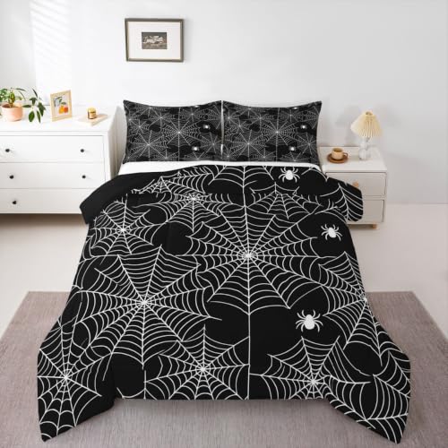 Image of Feelyou Boys Spider Web Printed Comforter Set Twin Size for Kids Girls