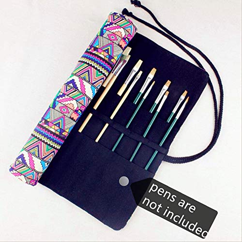 Laventy Boho Roll Up Paint Brush Holder Painting Organization And Storage Artist Canvas Roll Pouch Bag Makeup Brushes Case Organizer Without Brushes #TOP2