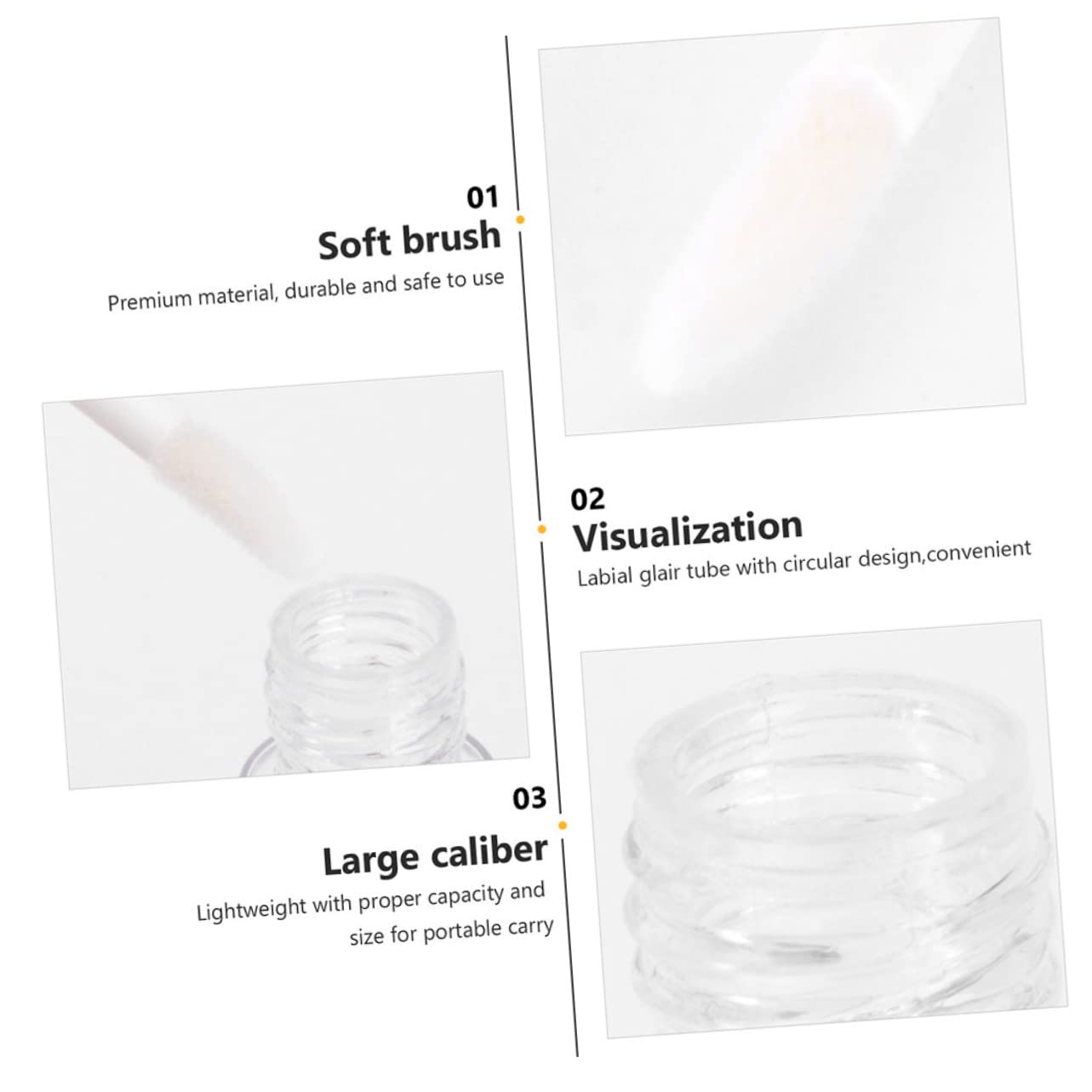 Tubo de Brillo de Labios Vacío 10ml Plástico 30 Piezas