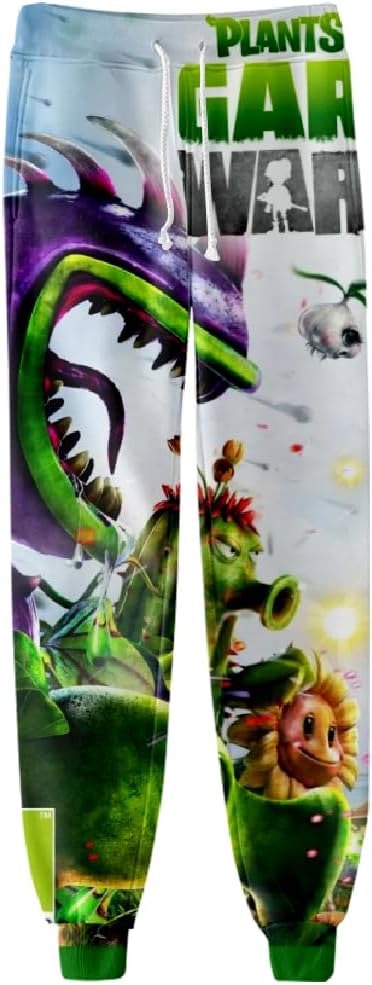 ISaikoy Game Plants vs. Zombies Pants Trousers Gym Joggers Drawstring Sweatpants