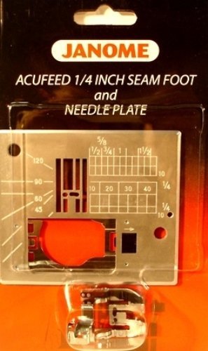 Pie de máquina Janome Acufeed para costura 1/4 pulg miniatura 2