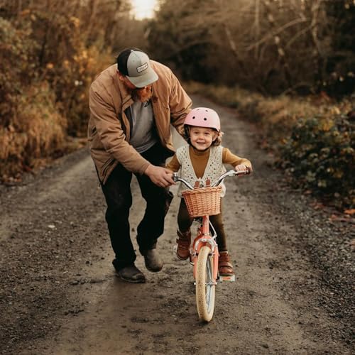 Petimini 14 Inch Little Kids Bike for Age 3 4 5 Years Old Girls Retro Vintage Style Bicycles with Basket Training Wheels and Bell, Yellow by Petimini - Image 8