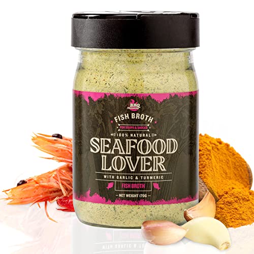 BBQ Moments Bone Broth Bouillon d'os - Bouillon de Poisson Poudre, Stock Broths pour Ramen, Soupe Instantanée, Sauce - Fond Pudre Mix 170g (6 Oz)