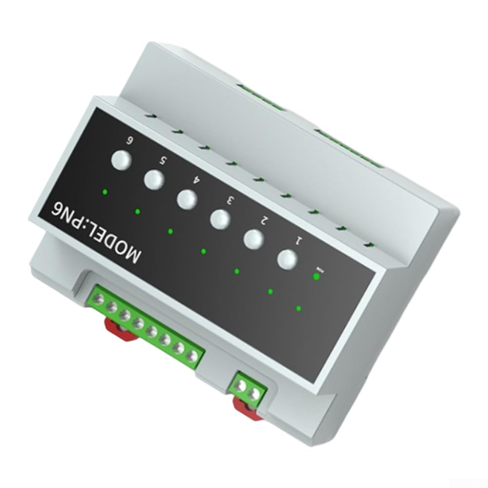 6 compartiments pour commutateur zigbee en plastique gris 6 voies pour