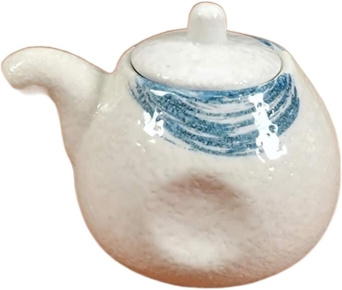 Oil and Vinegar Dispenser Oil and Vinegar Dispenser,Ceramics Oil Vinegar Cruet- Soy Sauce or Vinegar Cruet with Pourer,Liquid Condimentwith Cooking(4.5 x7cm)