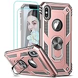LeYi Compatible for iPhone Xs Phone Case, iPhone X Case with [2 Pack] Tempered Glass Screen...