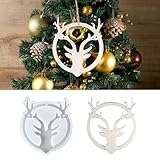 WIKIMO Silikonformen Gießformen Weihnachten Elch, Gießformen Silikon für Elch Anhänger Gussformen für Gips Epoxidharz Formen