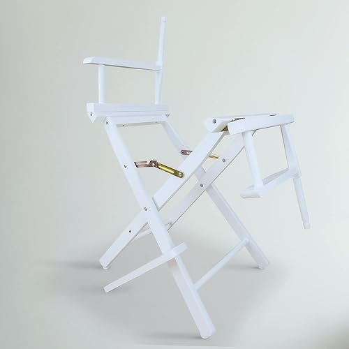 Miniatura 22 de Silla de Director de 18" Marco Blanco Lona Rosa