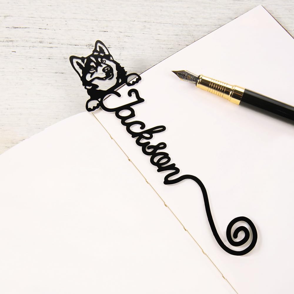 Custom Dog Breed Name Bookmarks for Women Men Personalized Metal Bookmark Unique Gifts for Book Lovers Cute Book Marks for Reading Kids Customize Book Mark Girls Funny Reading Accessories Book Markers - Image 2