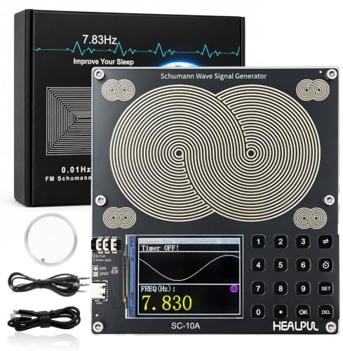 Frequency Generator for Healing with Timer|Adjustable Schumann Resonance Generator|0.01Hz-200kHz | Aids Sleep and Meditation, Improves Work Focus USB Powered, Suitable for Home, Office, and Travel